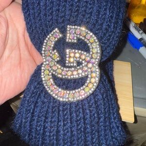 Elegant Navy Hair Accessory with Crystal Embellishments